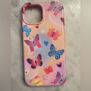 Velvet Caviar iPhone 15 Colorful Butterfly Pattern Phone Case for Cell Phones